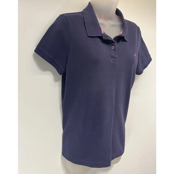 LILLY PULITZER Girls Blue Pima Cotton Short Sleeved Resort Fit Polo Shirt XL - Picture 2 of 7